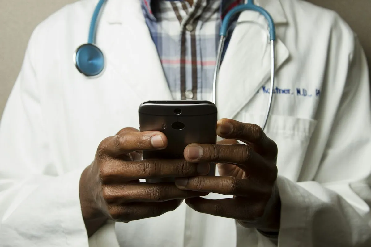 Medical professional with stethoscope